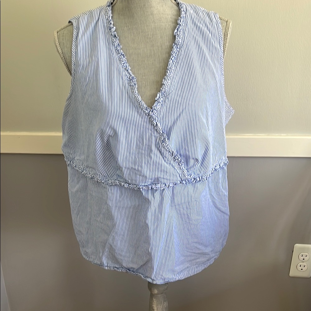 Blue Striped Women's Top
